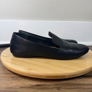 Birdies The Starling Women's 8 Flat Black Leather Shoe Loafer Comfy Travel Slip